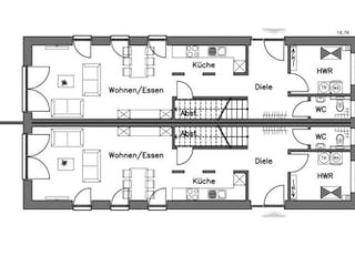 Massivhaus Doppelhaus DH 110 Variante K von Baudirekt,  Grundriss 3