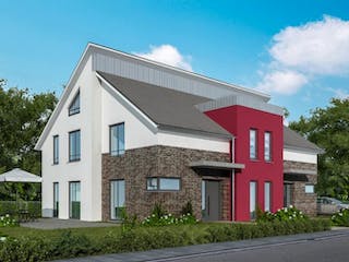 Massivhaus Doppelhaus DH 120 Variante M von Baudirekt,  Außenansicht 1