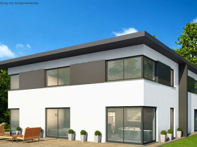 Massivhaus Doppelhaus DH 130 Variante M von Baudirekt, Außenansicht 1 Massivhaus Doppelhaus DH 130 Variante M von Baudirekt, Außenansicht 1