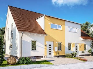 Massivhaus Doppelhaus Duett 125 von Town & Country Haus Deutschland Schlüsselfertig ab 235490€, Außenansicht 1