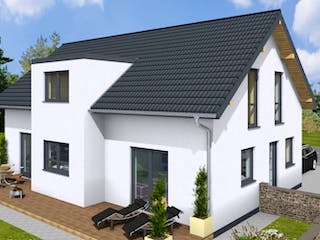 Massivhaus Doppelhaus DUO 175 mit ELW von Wäller-Haus Schlüsselfertig ab 309900€,  Außenansicht 1