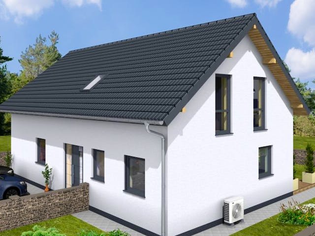 Massivhaus Doppelhaus DUO 175 mit ELW von Wäller-Haus Schlüsselfertig ab 309900€,  Außenansicht 4
