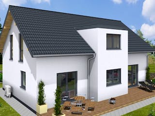 Massivhaus Doppelhaus DUO 175 mit ELW von Wäller-Haus Schlüsselfertig ab 309900€,  Außenansicht 2