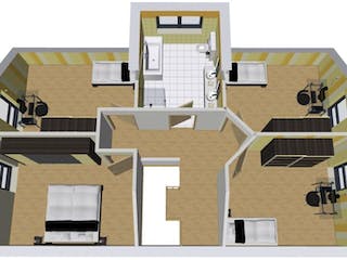 Massivhaus Doppelhaus DUO 175 mit ELW von Wäller-Haus Schlüsselfertig ab 309900€,  Grundriss 1