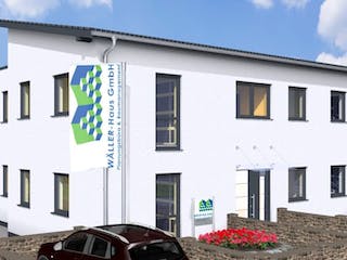 Massivhaus Doppelhaus DUO 200 mit Pultdach von Wäller-Haus Schlüsselfertig ab 359900€,  Außenansicht 2