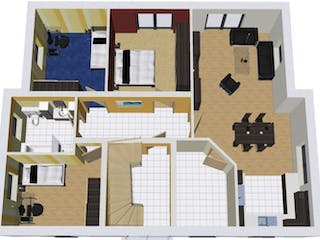 Massivhaus Doppelhaus DUO 200 mit Pultdach von Wäller-Haus Schlüsselfertig ab 359900€,  Grundriss 1