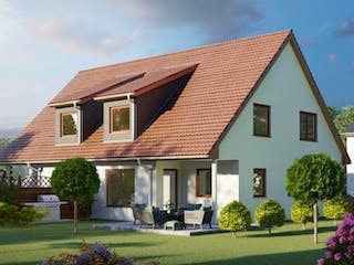 Massivhaus Doppelhaus FREIBERG von Aktuell Bau, Außenansicht 2