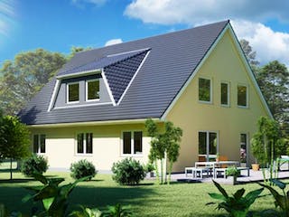 Massivhaus Doppelhaus HALLE von Aktuell Bau,  Außenansicht 2