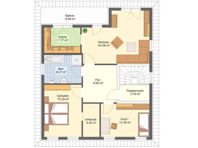 Massivhaus Doppelhaus MARIENBERG von Aktuell Bau, Grundriss 1 Massivhaus Doppelhaus MARIENBERG von Aktuell Bau, Grundriss 1