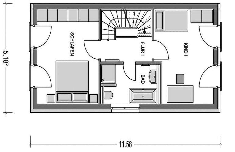 Massivhaus Doppelhaus S150 (inactive) von Heinz von Heiden, Grundriss 2