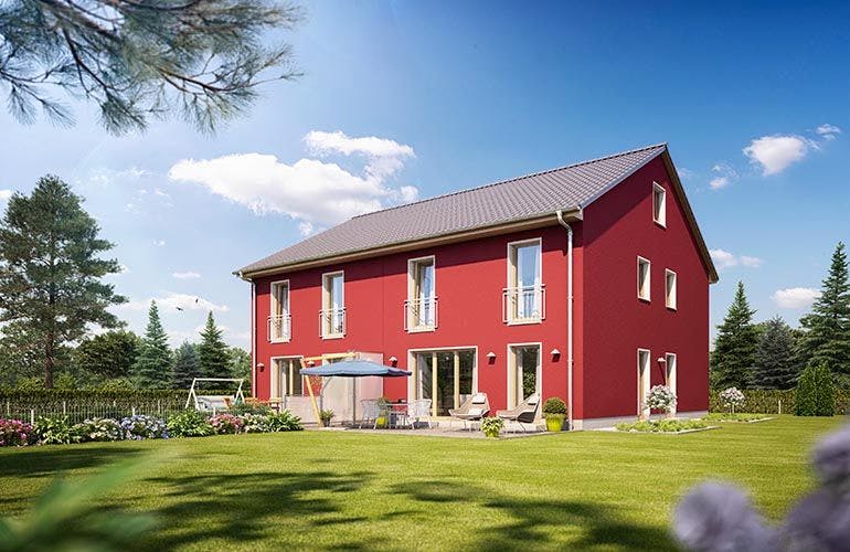 Massivhaus Doppelhaus S450 von Heinz von Heiden, Außenansicht 1