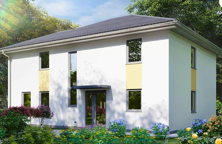 Massivhaus Doppelhaus SCHNEEBERG von Aktuell Bau, Außenansicht 2