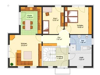 Massivhaus Doppelhaus SCHNEEBERG von Aktuell Bau, Grundriss 2