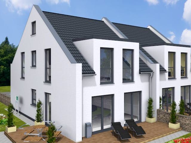 Massivhaus Doppelhaus TWIN 110 SD von Wäller-Haus Schlüsselfertig ab 249900€,  Außenansicht 1