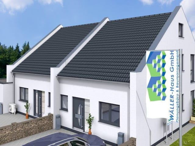 Massivhaus Doppelhaus TWIN 110 SD von Wäller-Haus Schlüsselfertig ab 249900€,  Außenansicht 3