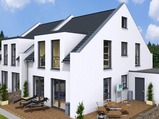 Massivhaus Doppelhaus TWIN 110 SD von Wäller-Haus Schlüsselfertig ab 249900€,  Außenansicht 4