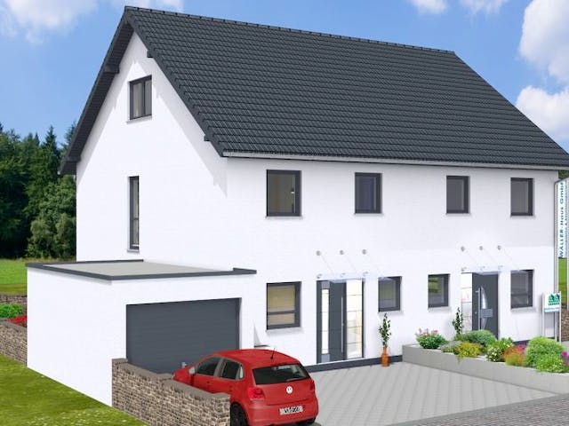 Massivhaus Doppelhaus TWIN 135 SD von Wäller-Haus Schlüsselfertig ab 269900€,  Außenansicht 1