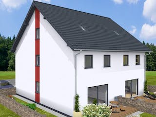 Massivhaus Doppelhaus Twin 150 SD von Wäller-Haus Schlüsselfertig ab 319900€,  Außenansicht 3