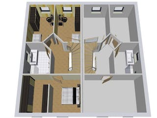 Massivhaus Doppelhaus Twin 150 SD von Wäller-Haus Schlüsselfertig ab 319900€,  Grundriss 1