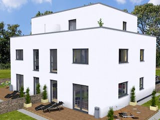 Massivhaus Doppelhaus TWIN 165 FD von Wäller-Haus Schlüsselfertig ab 249900€, Außenansicht 2