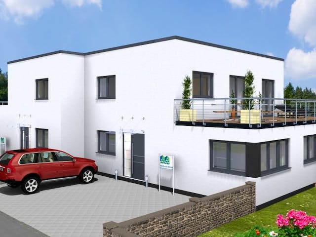 Massivhaus Doppelhaus TWIN 170 FD von Wäller-Haus Schlüsselfertig ab 294900€,  Außenansicht 2
