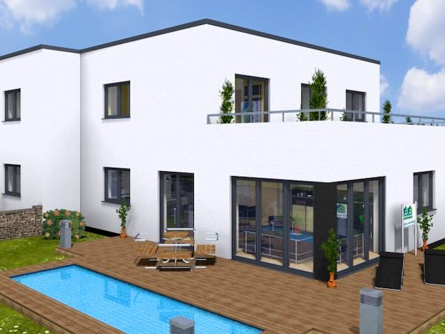 Massivhaus Doppelhaus TWIN 170 FD von Wäller-Haus Schlüsselfertig ab 294900€,  Außenansicht 3
