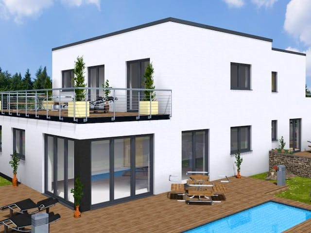 Massivhaus Doppelhaus TWIN 170 FD von Wäller-Haus Schlüsselfertig ab 294900€,  Außenansicht 4
