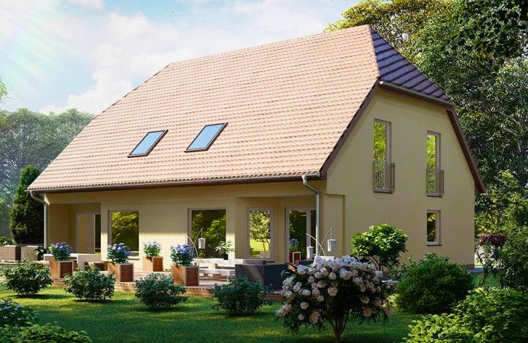 Massivhaus Doppelhaus WANNSEE von Aktuell Bau, Außenansicht 1