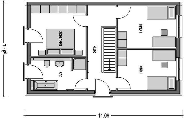 Massivhaus Doppelhaus Z553 von Heinz von Heiden Schlüsselfertig ab 221074€,  Grundriss 1