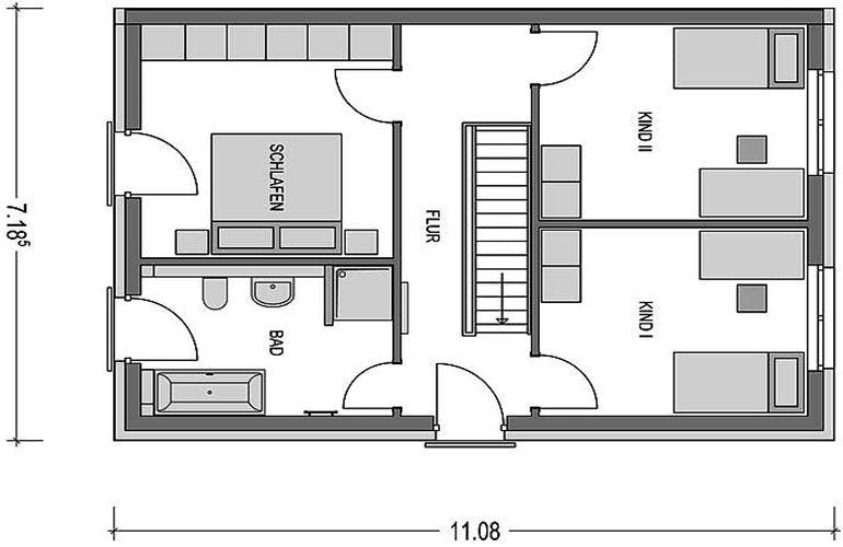 Massivhaus Doppelhaus Z553 von Heinz von Heiden Schlüsselfertig ab 221074€, Grundriss 1