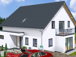 Massivhaus DUO 200 Satteldach von Wäller-Haus Schlüsselfertig ab 429900€,  Außenansicht 1