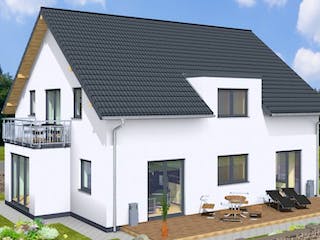 Massivhaus DUO 200 Satteldach von Wäller-Haus Schlüsselfertig ab 429900€,  Außenansicht 2