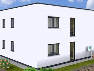 Massivhaus DUO 220 Flachdach von Wäller-Haus Schlüsselfertig ab 399900€, Außenansicht 4
