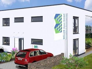 Massivhaus DUO 220 Flachdach von Wäller-Haus Schlüsselfertig ab 399900€, Außenansicht 3