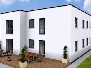 Massivhaus DUO 250 Flachdach von Wäller-Haus Schlüsselfertig ab 439900€, Außenansicht 3