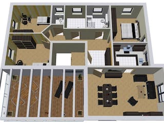 Massivhaus DUO 250 Flachdach von Wäller-Haus Schlüsselfertig ab 439900€, Grundriss 1