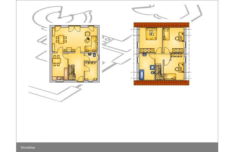 Massivhaus Edition-2 ID-Massivhaus von CASA Haus Ausbauhaus ab 99850€, Grundriss 1