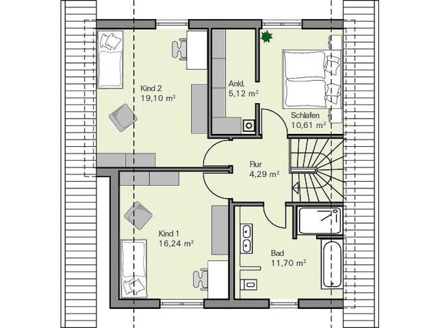 Massivhaus EFH Maiwald von Zaunmüller Massivhaus,  Grundriss 3