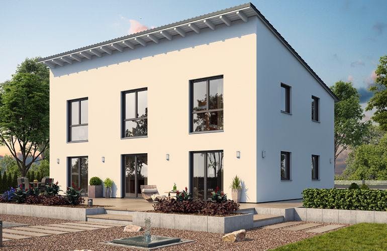 Massivhaus EFH PLUS Stadtvilla 156 von hebelHAUS, Stadtvilla Außenansicht 1