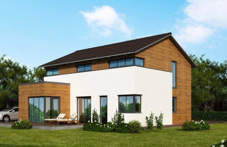 Massivhaus EH 125 von Baudirekt, Außenansicht 2