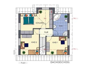 Massivhaus Einfamilienhaus 131 von Schuckhardt Massiv-Haus,  Grundriss 2