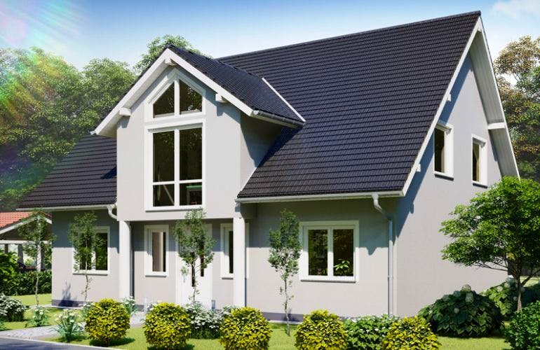 Massivhaus Einfamilienhaus BABELSBERG von Aktuell Bau, Außenansicht 2