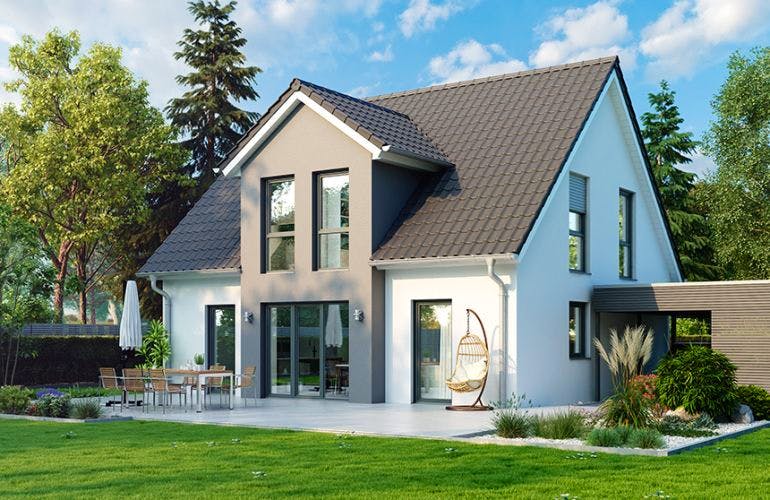 Massivhaus Einfamilienhaus Bari von HELMA MASSIVHAUS Schlüsselfertig ab 335550€, Außenansicht 2