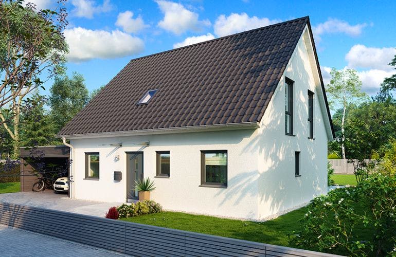 Massivhaus Einfamilienhaus Bari von HELMA MASSIVHAUS Schlüsselfertig ab 335550€, Außenansicht 1