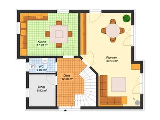 Massivhaus Einfamilienhaus BISMARK von Aktuell Bau,  Grundriss 1