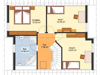 Massivhaus Einfamilienhaus BISMARK von Aktuell Bau,  Grundriss 2