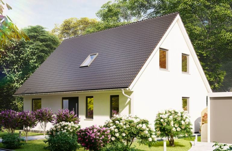 Massivhaus Einfamilienhaus COSWIG von Aktuell Bau, Außenansicht 1