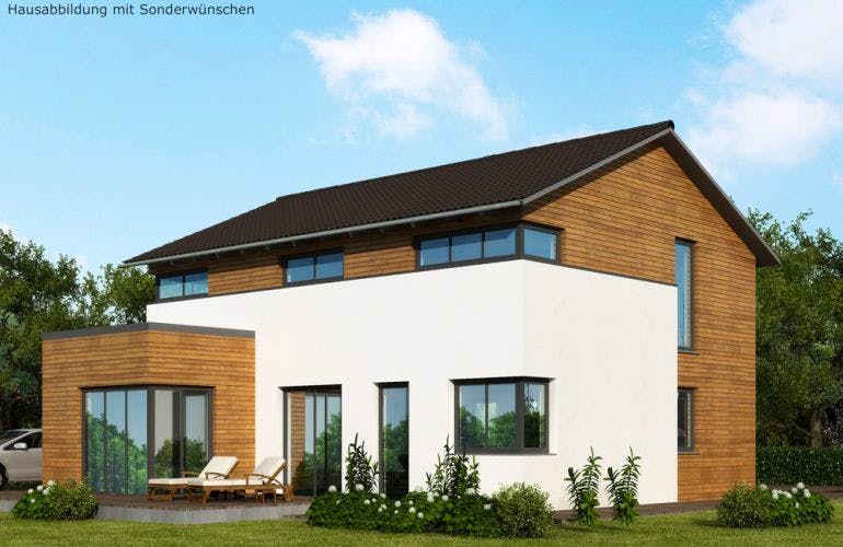 Massivhaus Einfamilienhaus EH125 Variante M von Baudirekt, Außenansicht 1
