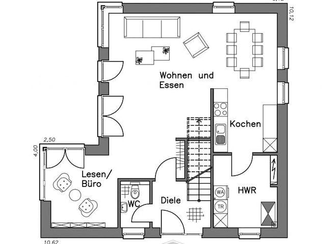 Massivhaus Einfamilienhaus EH125 Variante M von Baudirekt,  Grundriss 2