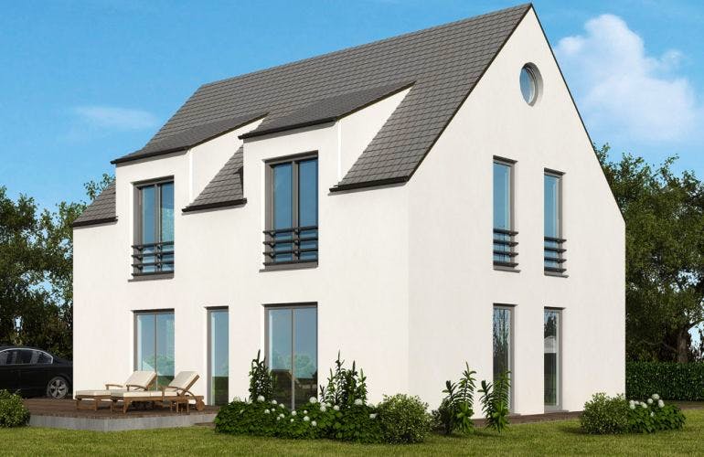 Massivhaus Einfamilienhaus EH125 Variante T von Baudirekt, Außenansicht 1